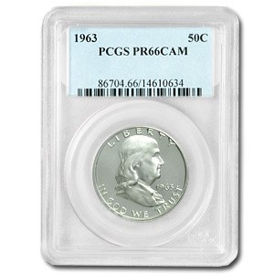 1963 Franklin Half Dollar PR-66 CAMEO PCGS