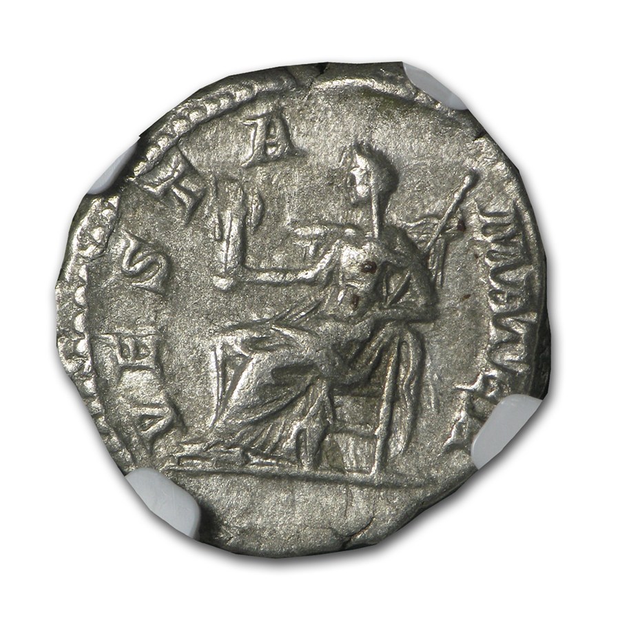 Roman Silver Denarius Julia Domna (193-211 AD) Ch-XF NGC (Random)
