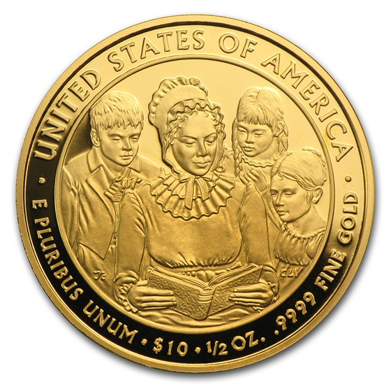 2009-W 1/2 oz Proof Gold Anna Harrison (w/Box &amp; COA)