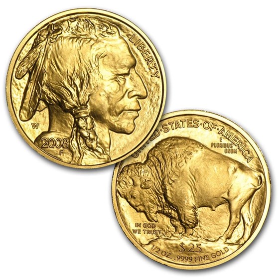 2008-W 4-Coin Gold Buffalo Set BU (w/Box &amp; COA)