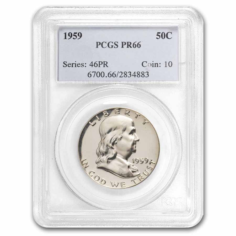 1959 Franklin Half Dollar PR-66 PCGS