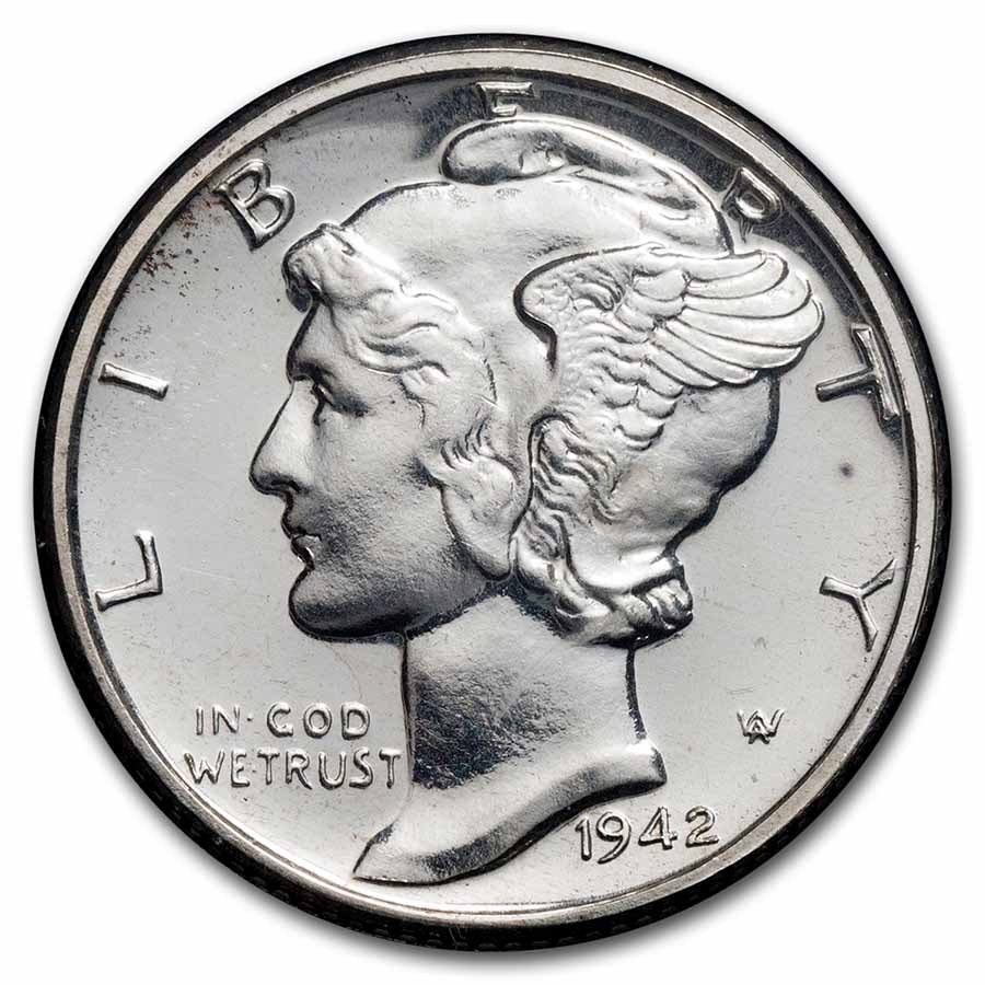 1942 U.S. Proof Set (5-Coins, In Hard Plastic Holder)