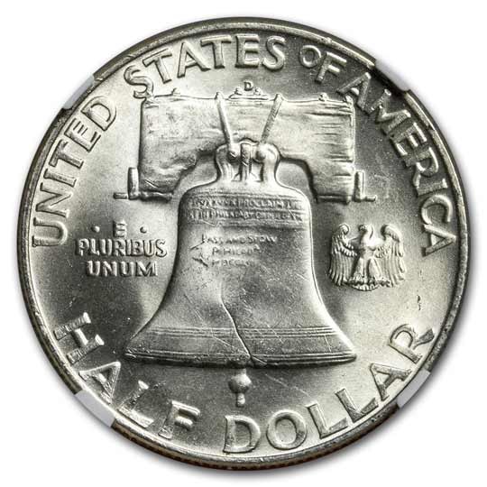 1953-D Franklin Half Dollar MS-64 NGC