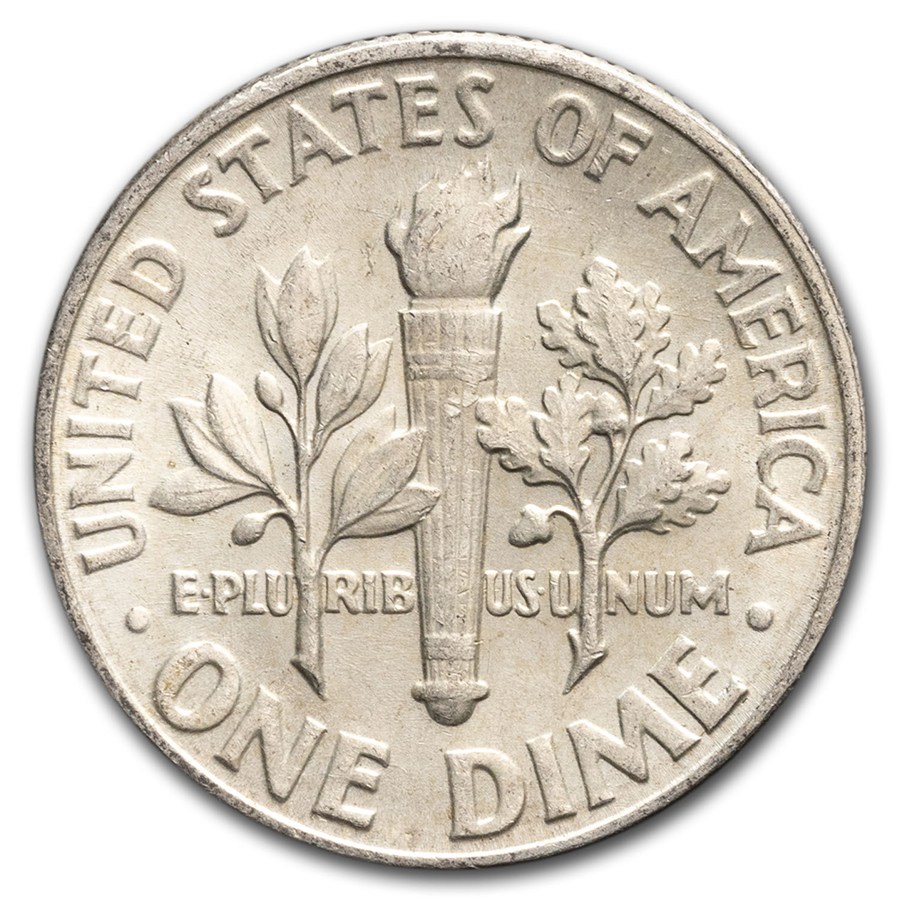 1950 Roosevelt Dime AU