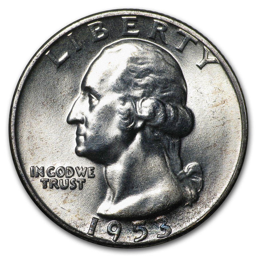 1953 Washington Quarter BU