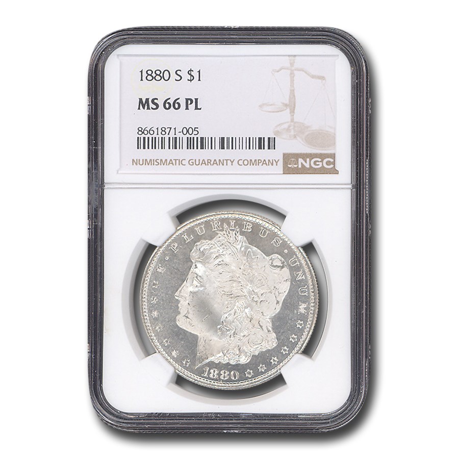 1880-S Morgan Dollar MS-66 PL NGC