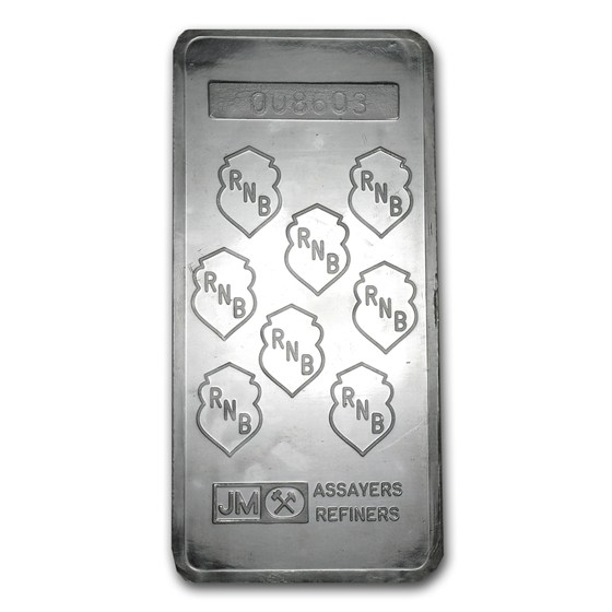 10 oz Silver Bar - Johnson Matthey (Republic National Bank of NY)
