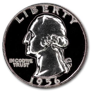 1956 Washington Quarter Gem Proof