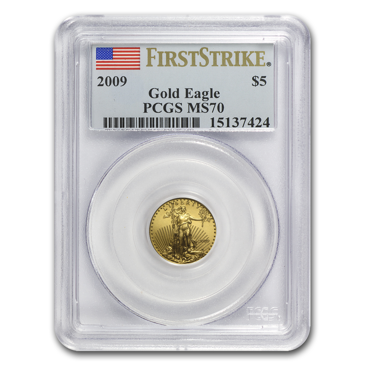 2009 1/10 oz American Gold Eagle MS-70 PCGS (FirstStrike®)