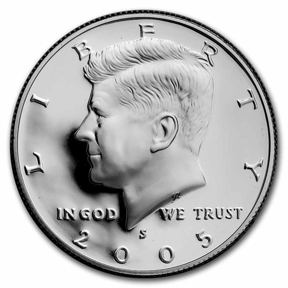 2005-S Silver Kennedy Half Dollar 20-Coin Roll Proof