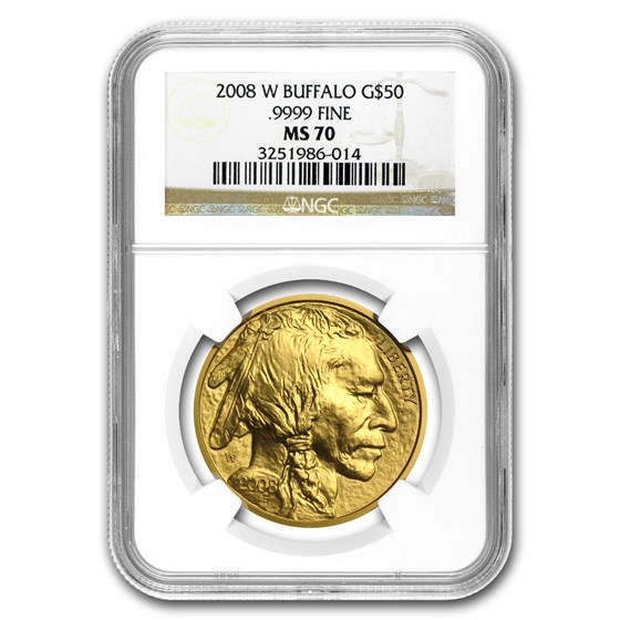 2008-W 4-Coin Gold Buffalo Set MS-70 NGC