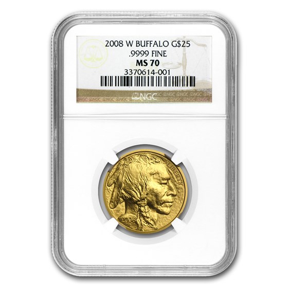 2008-W 4-Coin Gold Buffalo Set MS-70 NGC