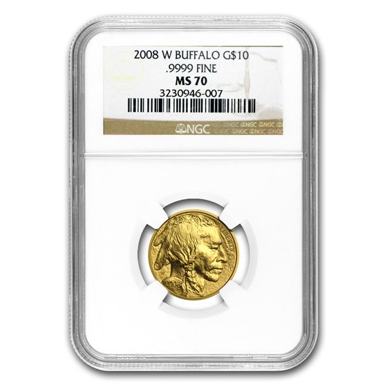 2008-W 4-Coin Gold Buffalo Set MS-70 NGC