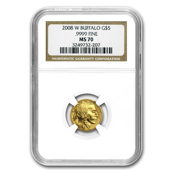 2008-W 4-Coin Gold Buffalo Set MS-70 NGC