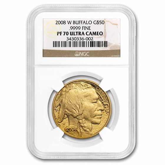 2008-W 4-Coin Proof Gold Buffalo Set PF-70 NGC