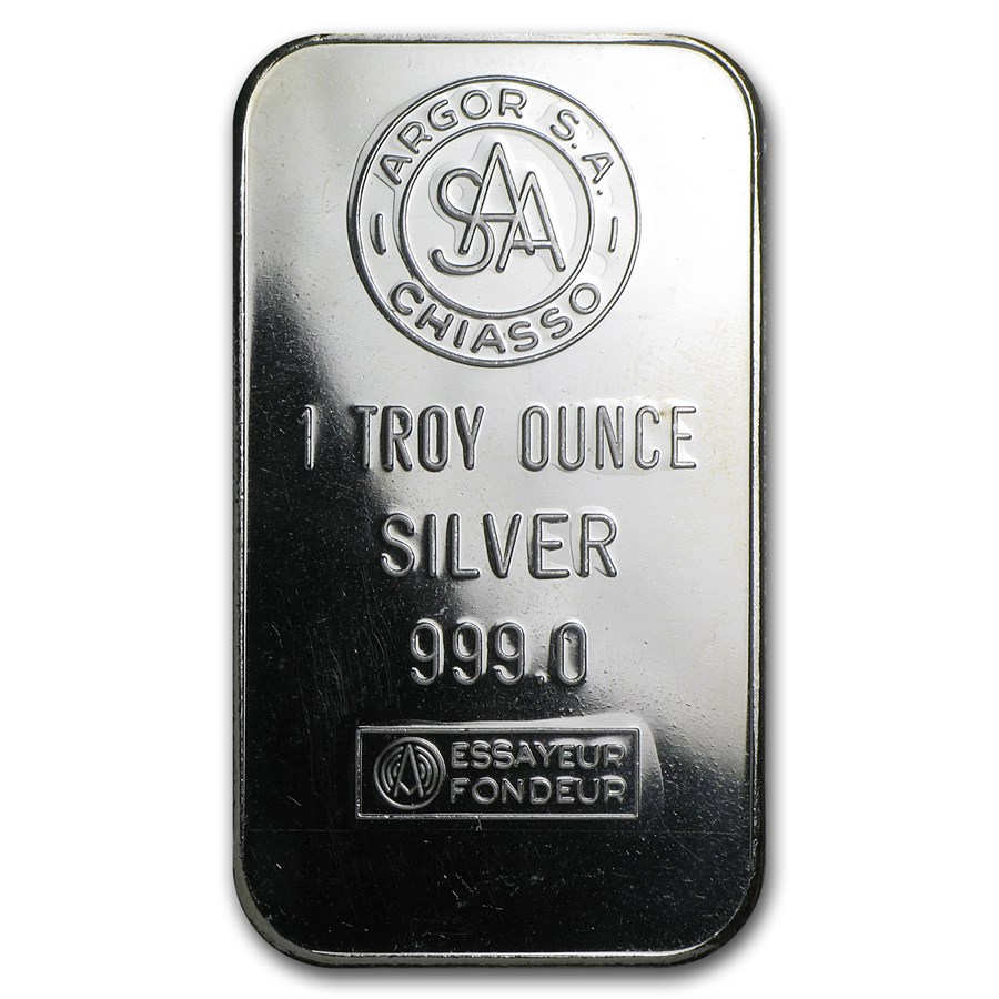 1 oz Silver Bar - Argor S. A. Chiasso