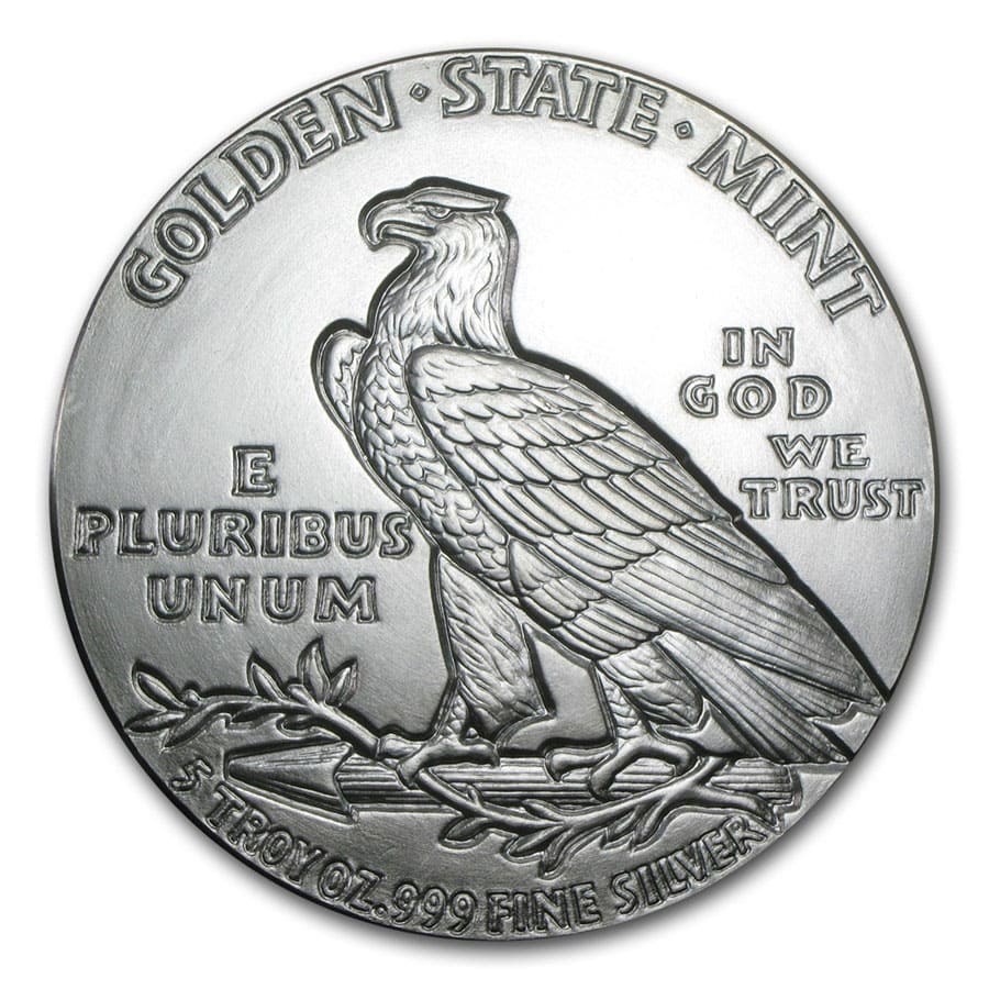 5 oz Silver Round - Incuse Indian