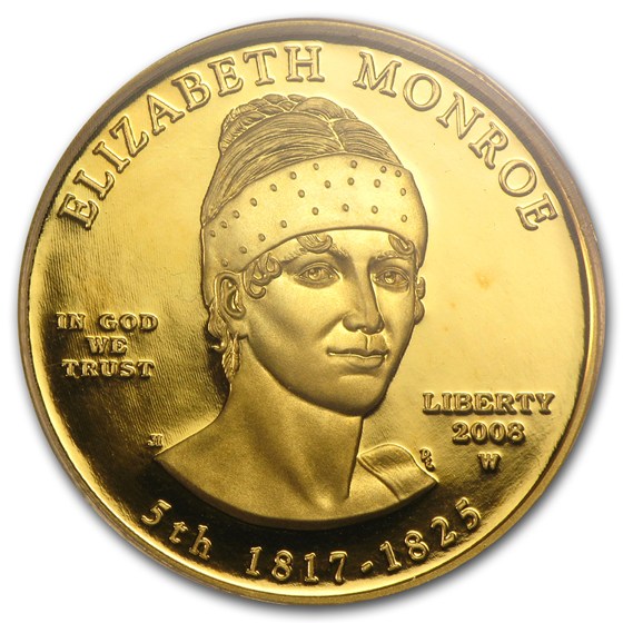 2008-W 1/2 oz Proof Gold Elizabeth Monroe PR-69 PCGS (FS)