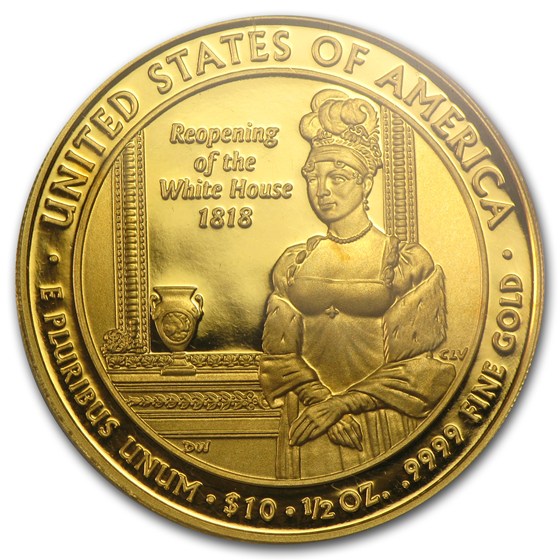 2008-W 1/2 oz Proof Gold Elizabeth Monroe PR-69 PCGS (FS)