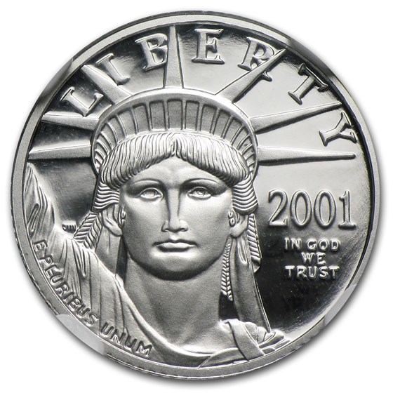 2001-W 1/10 oz Proof American Platinum Eagle PF-70 UCAM NGC