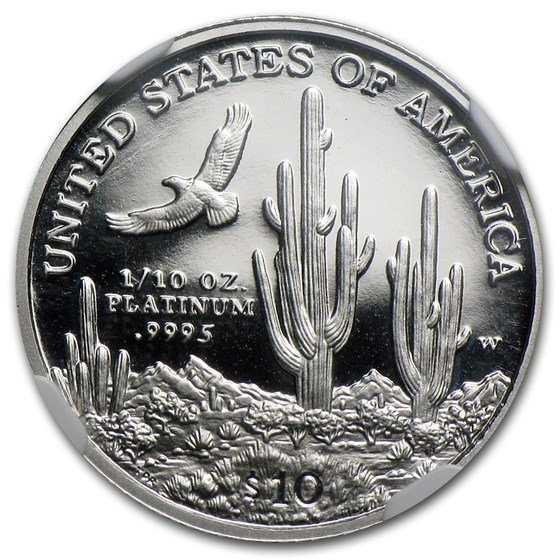 2001-W 1/10 oz Proof American Platinum Eagle PF-70 UCAM NGC