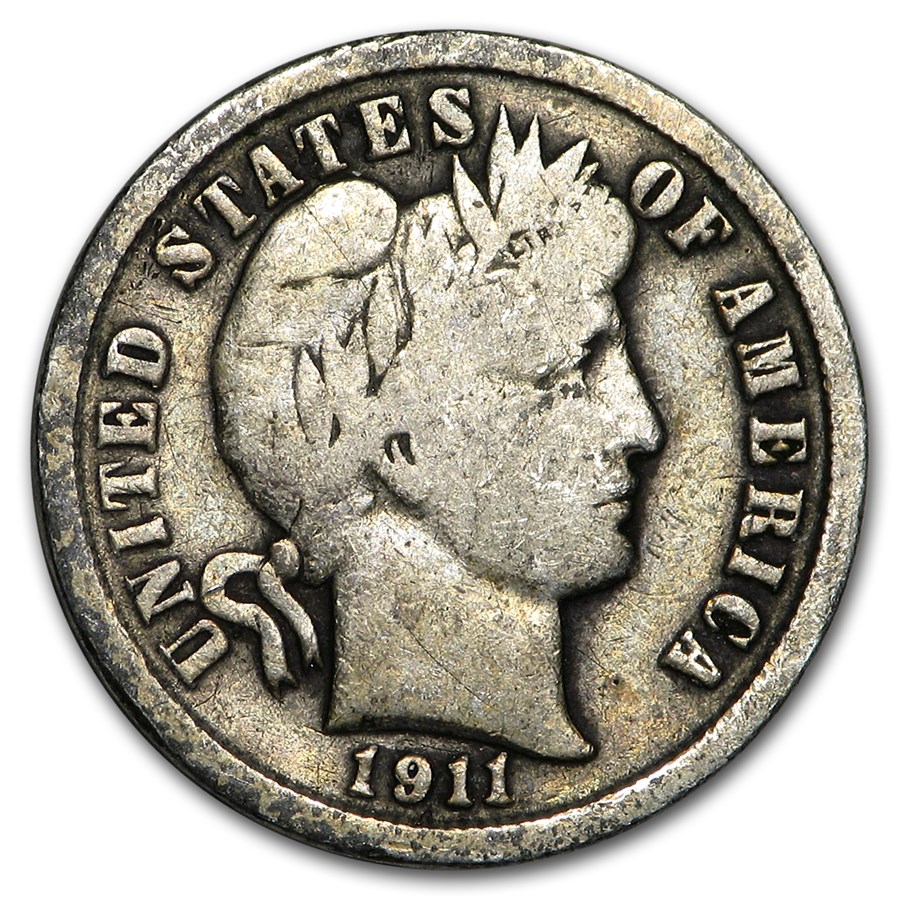 1911 Barber Dime Good/VG