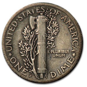1920-D Mercury Dime VF