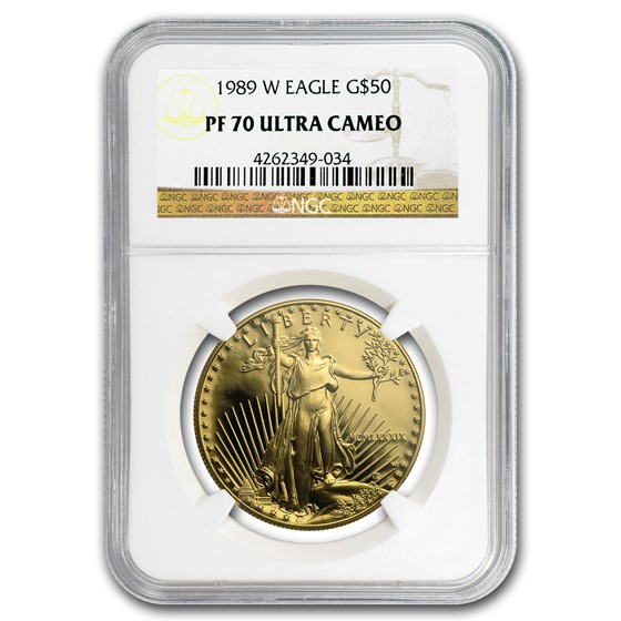 1989 4-Coin Proof American Gold Eagle Set PF-70 NGC