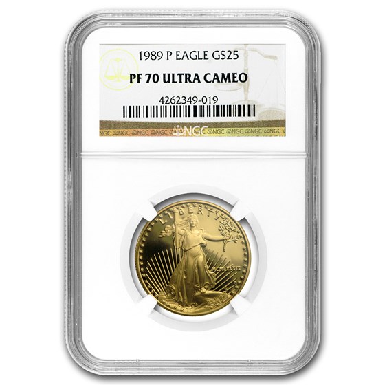 1989 4-Coin Proof American Gold Eagle Set PF-70 NGC