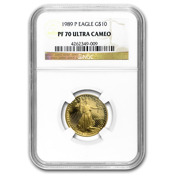 1989 4-Coin Proof American Gold Eagle Set PF-70 NGC