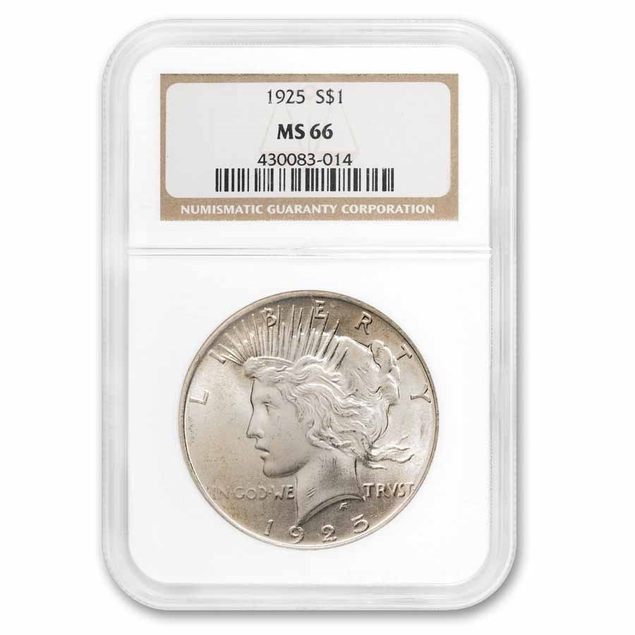 1925 Peace Dollar MS-66 NGC