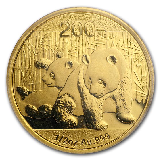 2010 China 1/2 oz Gold Panda MS-69 PCGS