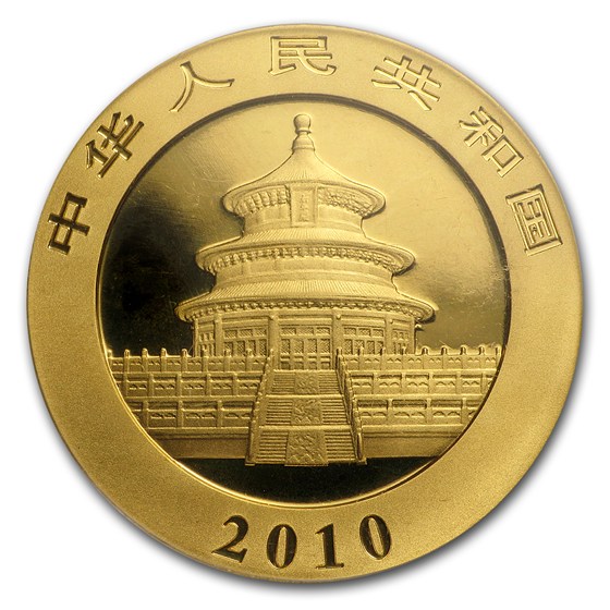 2010 China 1/2 oz Gold Panda MS-69 PCGS