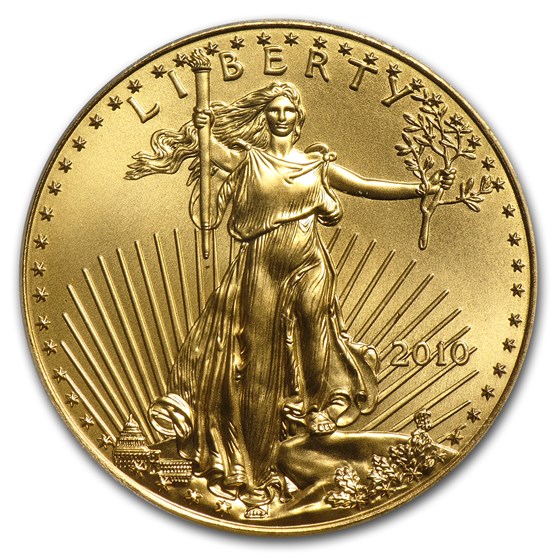 2010 1 oz American Gold Eagle MS-69 PCGS (25th Year of Issue)