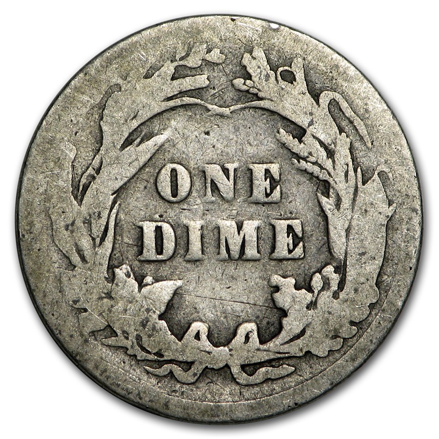 1907 Barber Dime Good/VG