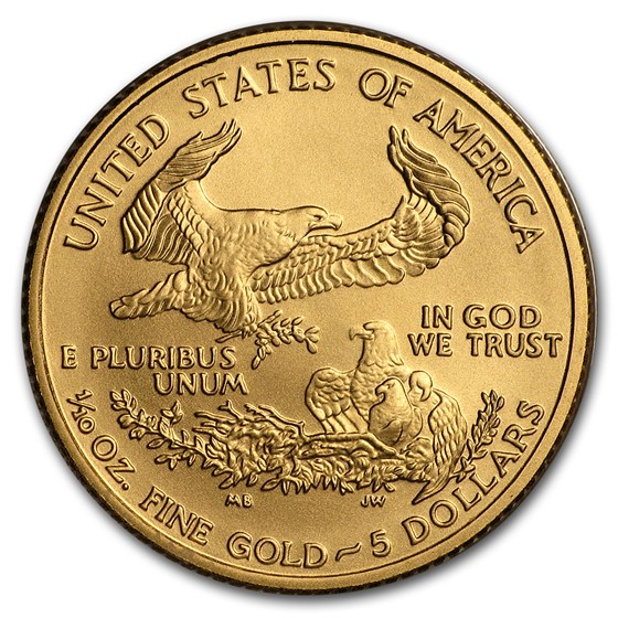 2008-W 1/10 oz Burnished American Gold Eagle (w/Box &amp; COA)