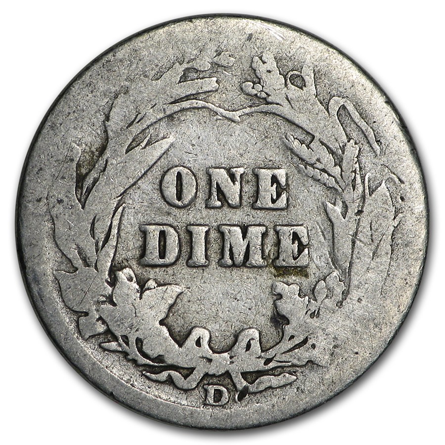 1911-D Barber Dime Good/VG