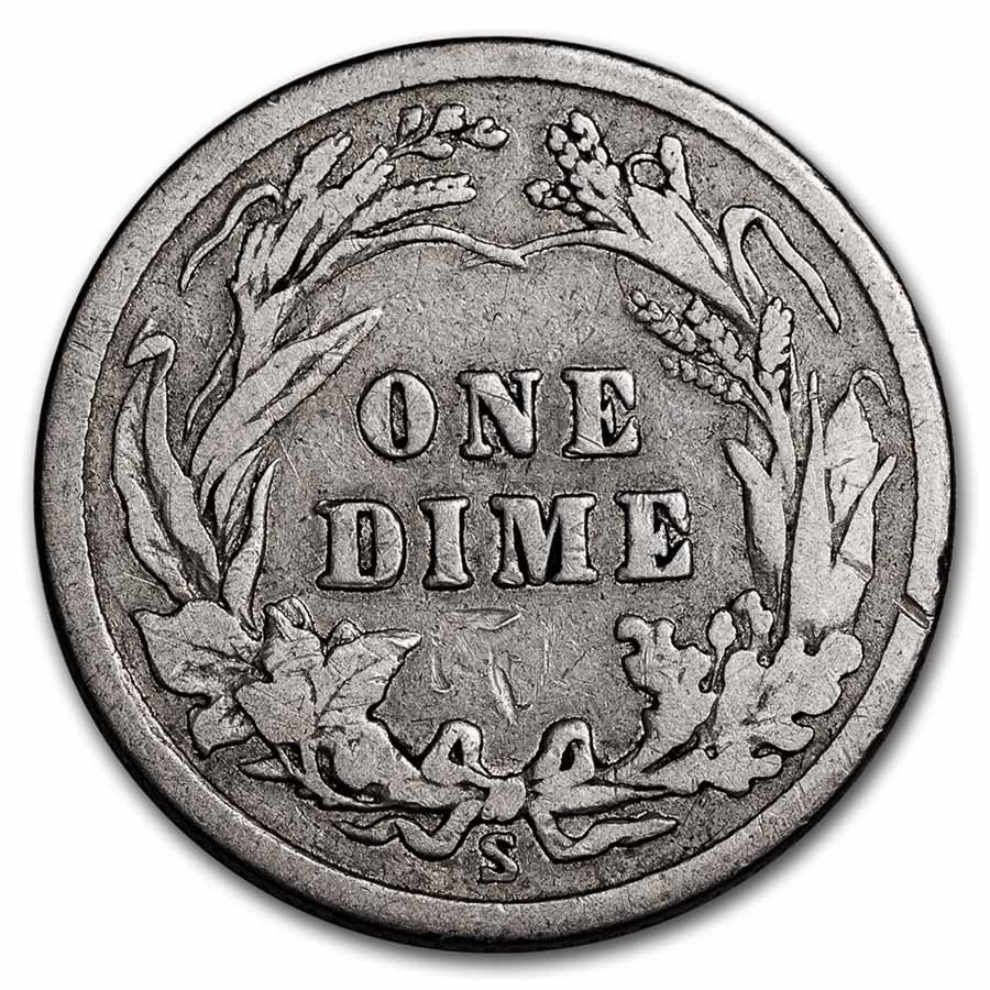 1912-S Barber Dime Good/VG