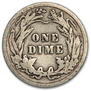 1914 Barber Dime Good/VG