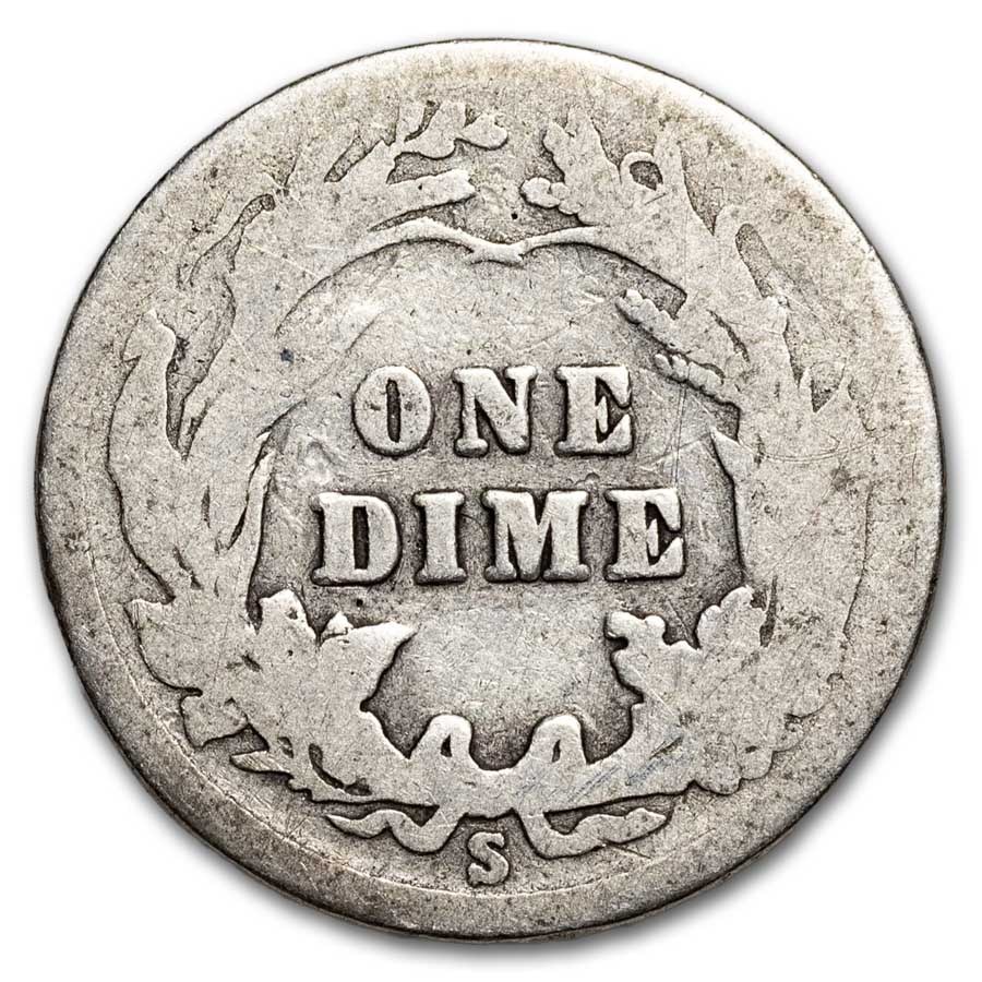 1914-S Barber Dime Good/VG