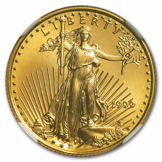 1999 1/4 oz American Gold Eagle MS-69 NGC