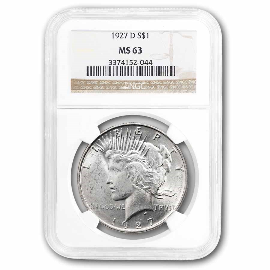 1927-D Peace Dollar MS-63 NGC