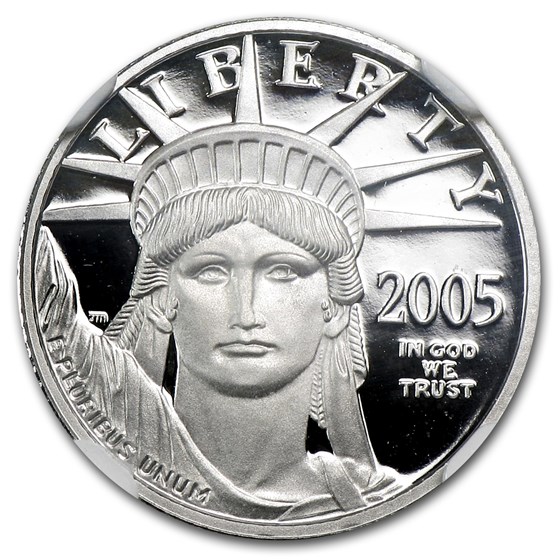 2005-W 1/10 oz Proof American Platinum Eagle PF-70 UCAM NGC