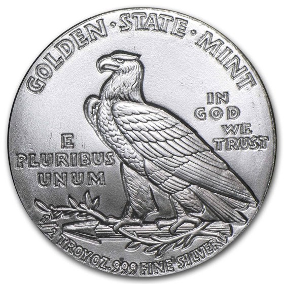 1/2 oz Silver Round - Incuse Indian