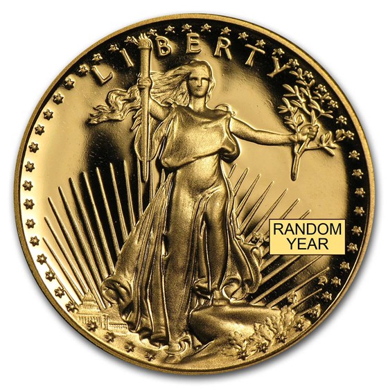 1/4 oz Proof American Gold Eagle (Random Year, w/Box &amp; COA)