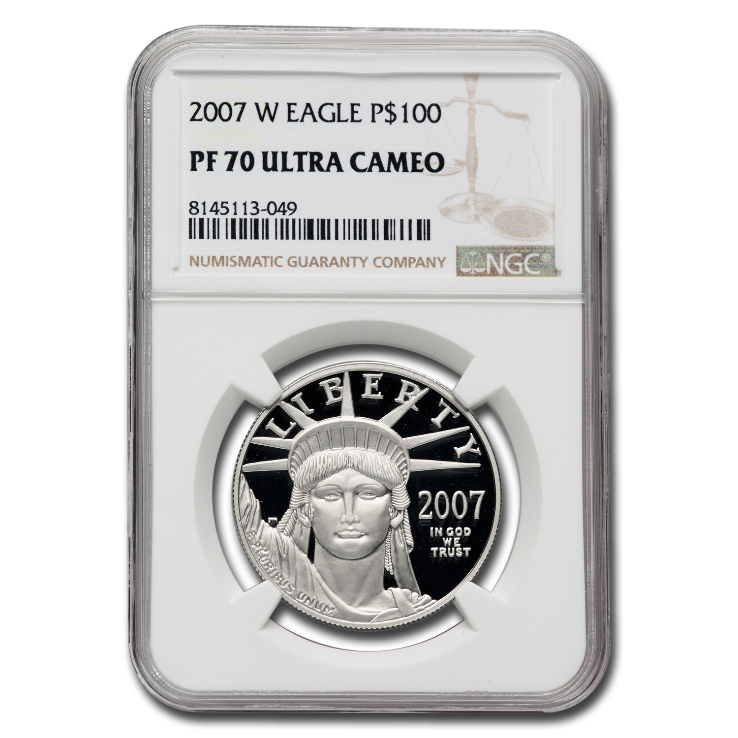 2007-W 1 oz Proof American Platinum Eagle PF-70 UCAM NGC