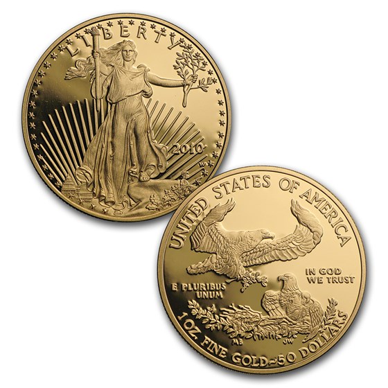 2010-W 4-Coin Proof American Gold Eagle Set (w/Box &amp; COA)