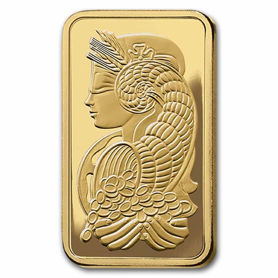 5 oz Gold Bar - PAMP Suisse Lady Fortuna (w/Assay)