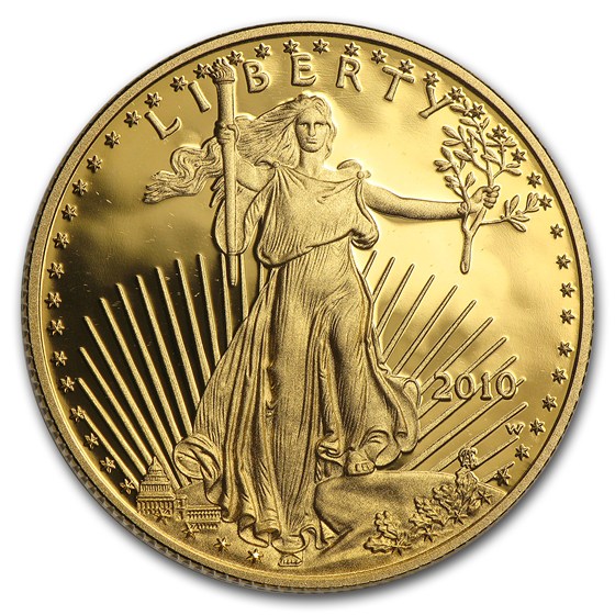 2010-W 1/2 oz Proof American Gold Eagle (w/Box &amp; COA)