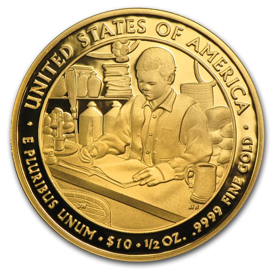 2010-W 1/2 oz Proof Gold Buchanan's Liberty (w/Box &amp; COA)